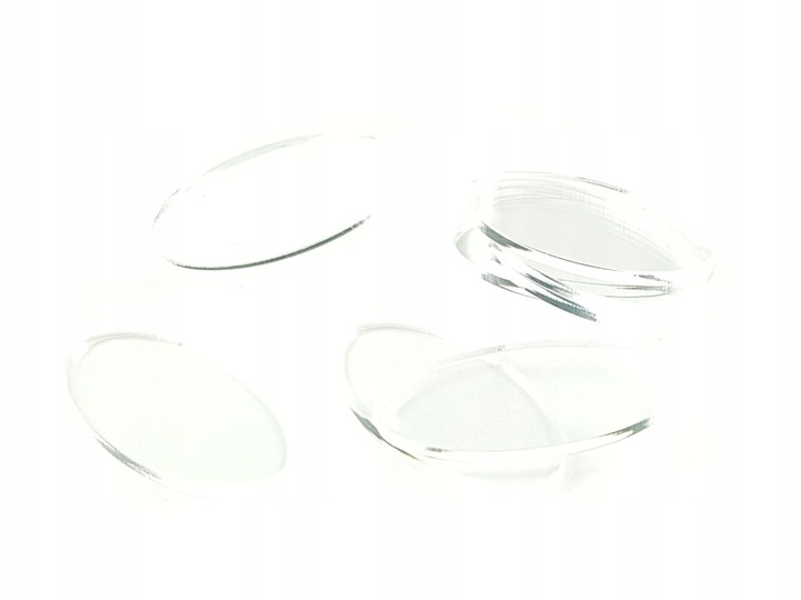 PODSTAWKI POD FIGURKI TRANSPARENTNE OWALNE 8 SZT