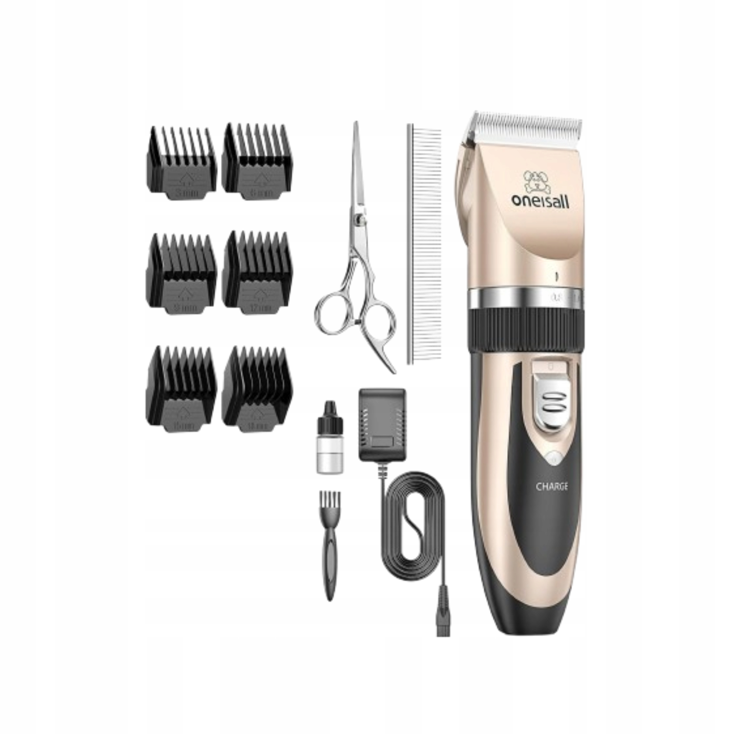 Levně Stroj na stříhání psů pro kočky Tichý, profesionální, zlatý Oneisall