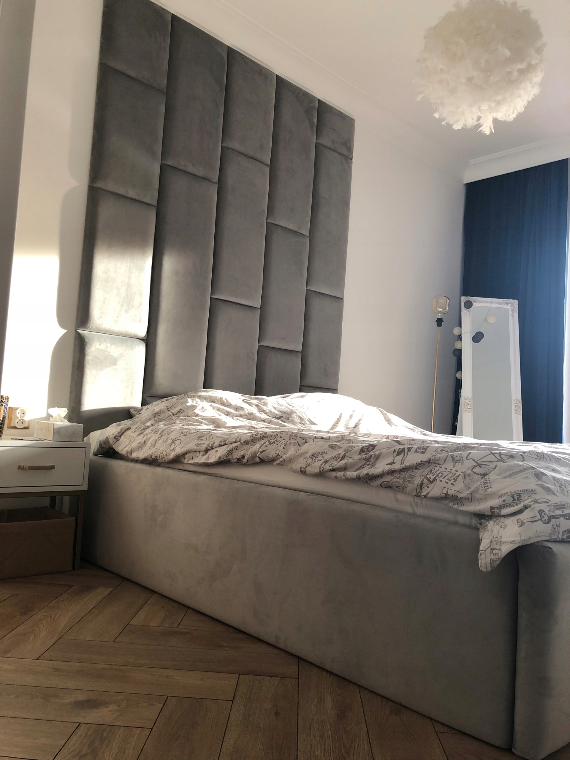 Panele tapicerowane 40x60 cm wezgłowie Kształt wzoru prostokąty