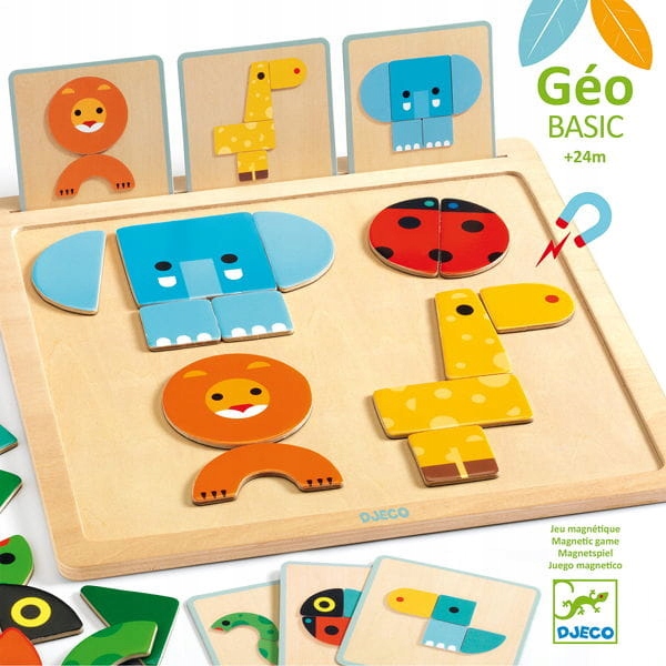 

Djeco Drewniana układanka magnetyczna Geo Basic