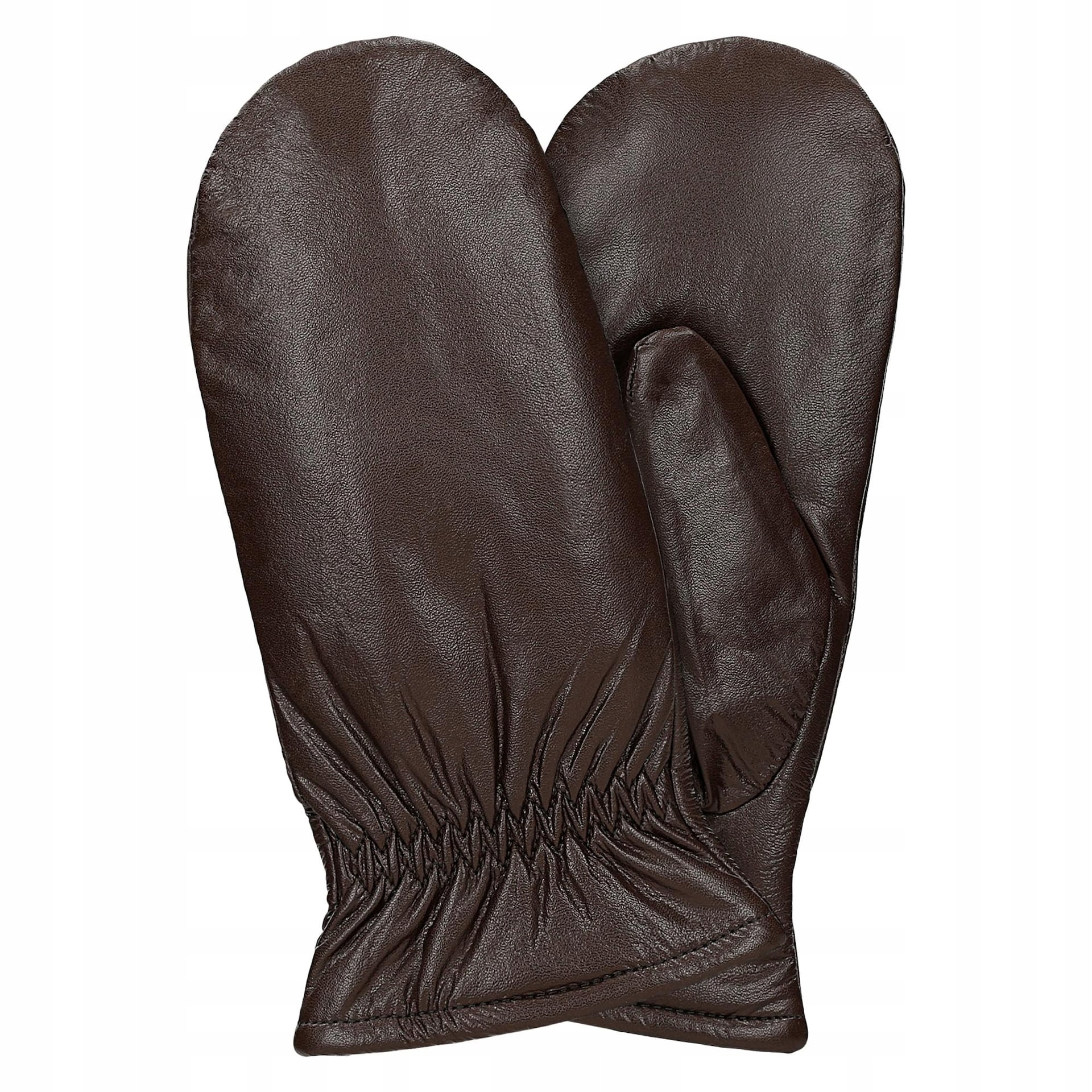 Hnědé čokoládové jednoprstové dámské rukavice vel. S