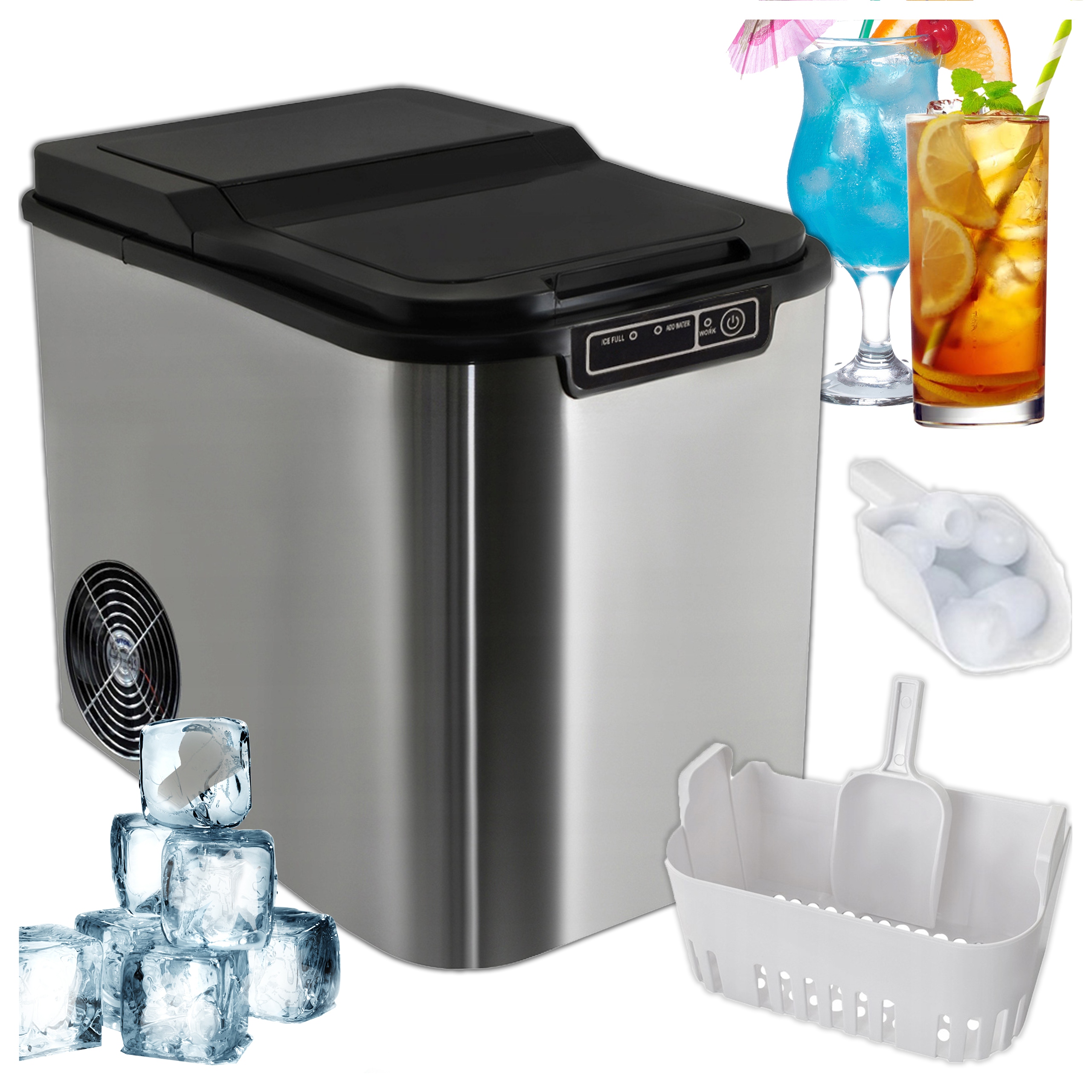 Kostkarka Distributor ledu Domácí stroj na kostky ledu 12 kg/24 h