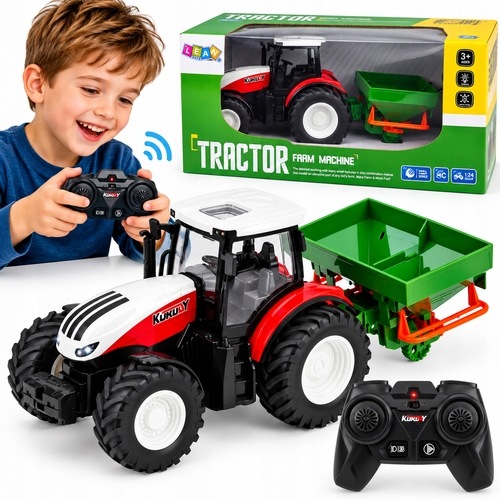 Traktor S Secím Strojem Traktor Dálkově Ovládaný Dálkové Ovládání R/c Světla Zvuky