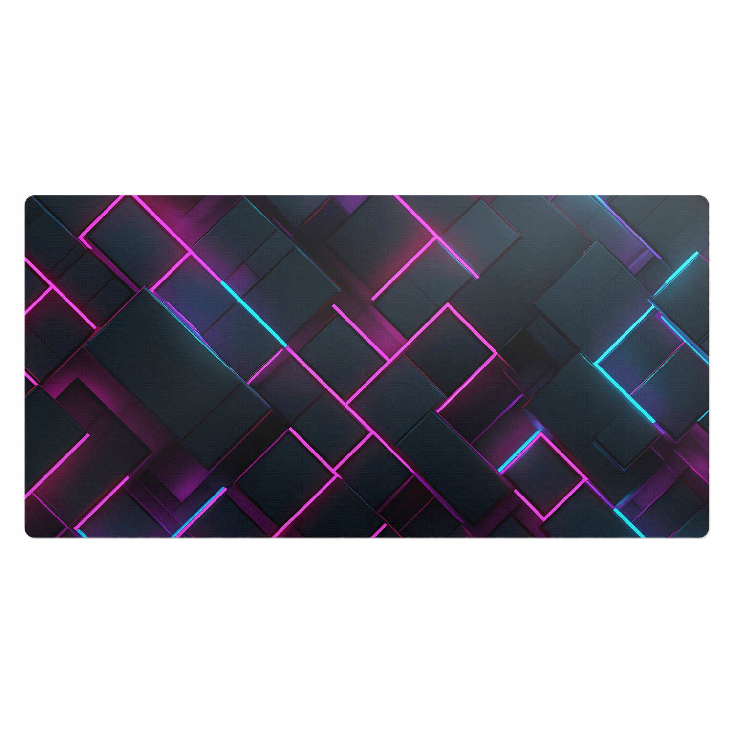 Moderní vinylová podložka pod klávesnici Neonové uspořádání obdélníků 100 x 50 cm