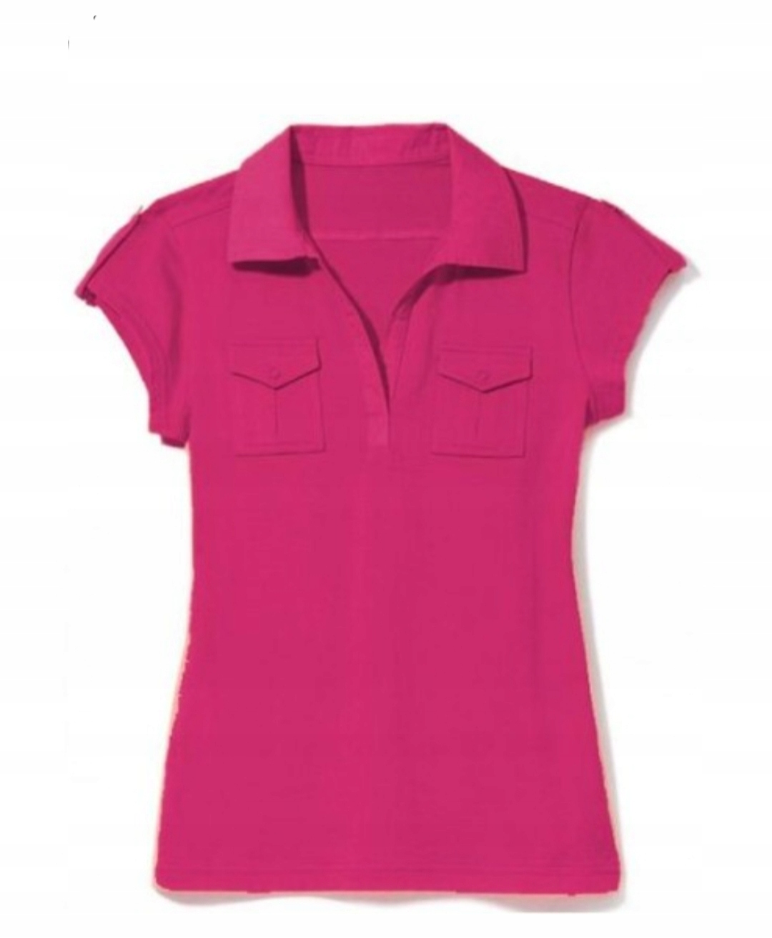 

Bluzka damska Atlantic LOV-199 *XXL* polo, różowa