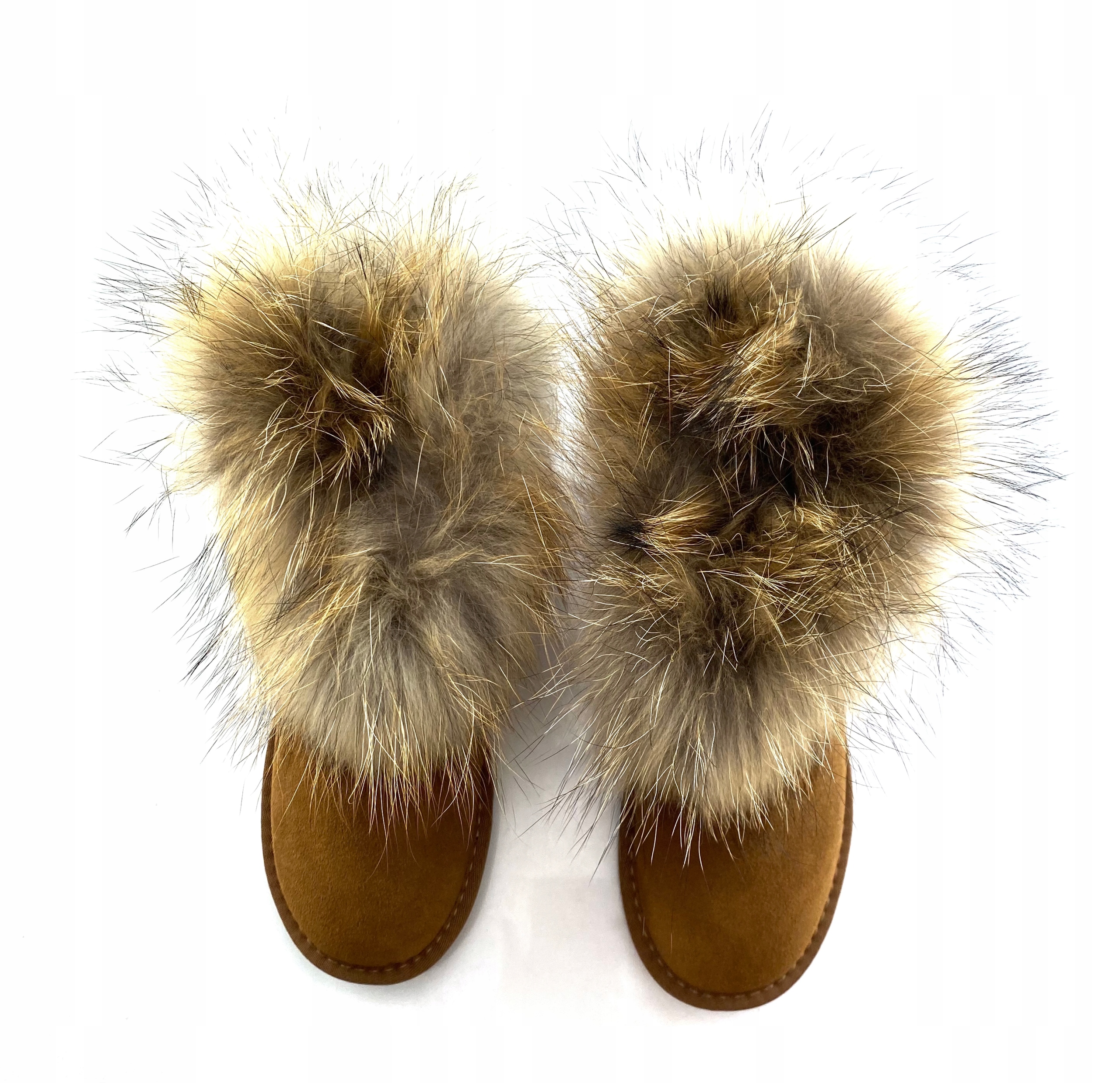 W5820 CAMEL SKÓRA NATURALNA, FUTRO Z JENOTA Długość wkładki 24 cm