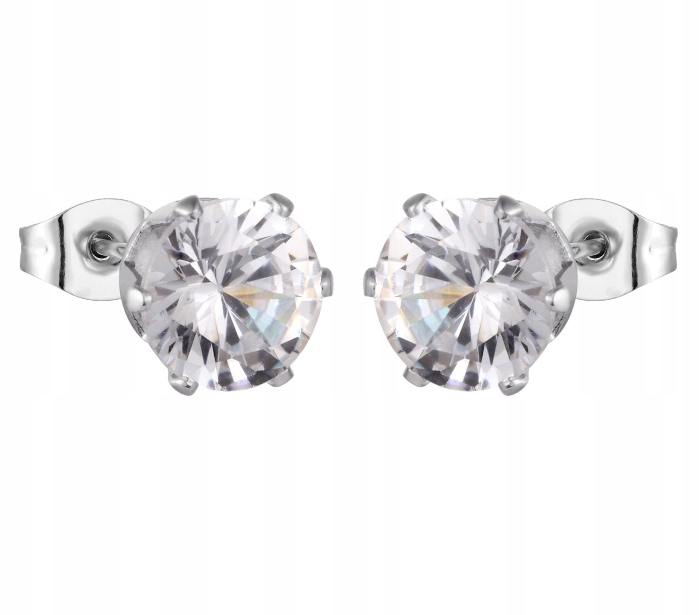

Kolczyki Srebrne Cyrkonie 6 MM Stal Chirurgiczna
