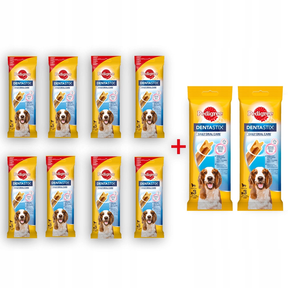 Levně Pedigree Dentastix Na Celý Měsíc Psí Pamlsek Střední Plemena 10x77g