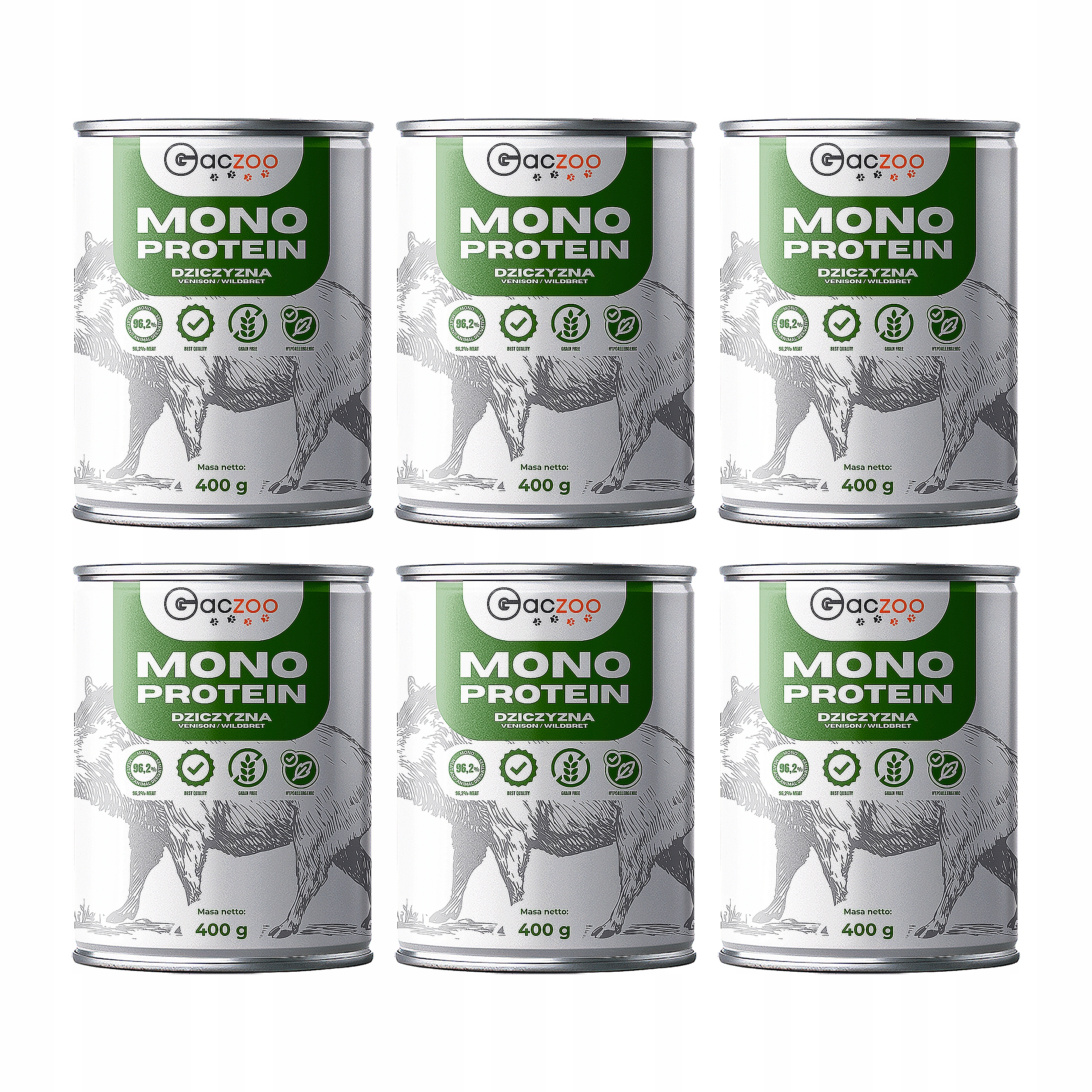 Levně Gaczoo Mono Protein monoproteinové krmivo mokré pro psa Divočák 6 x 400 g