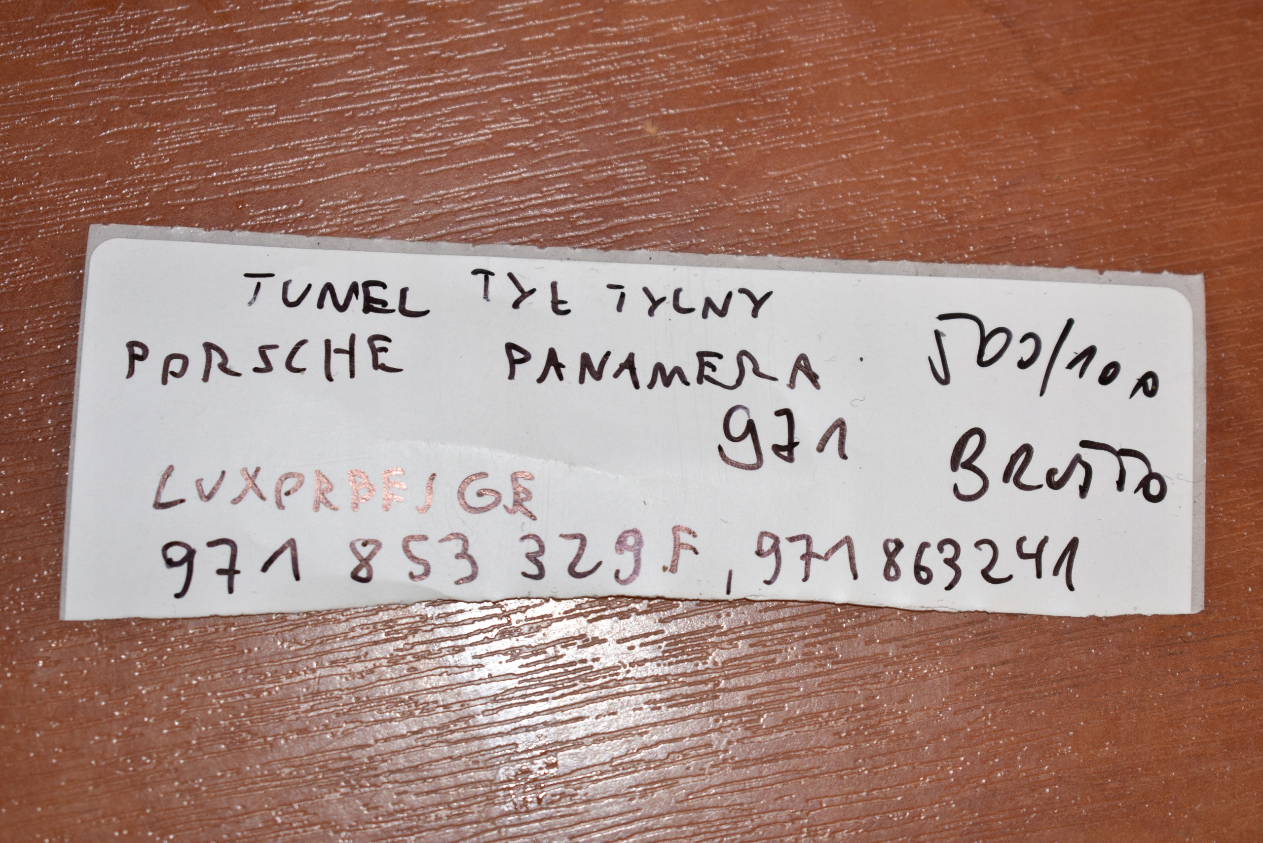TUNEL far hátsó PORSCHE PANAMERA 971 1