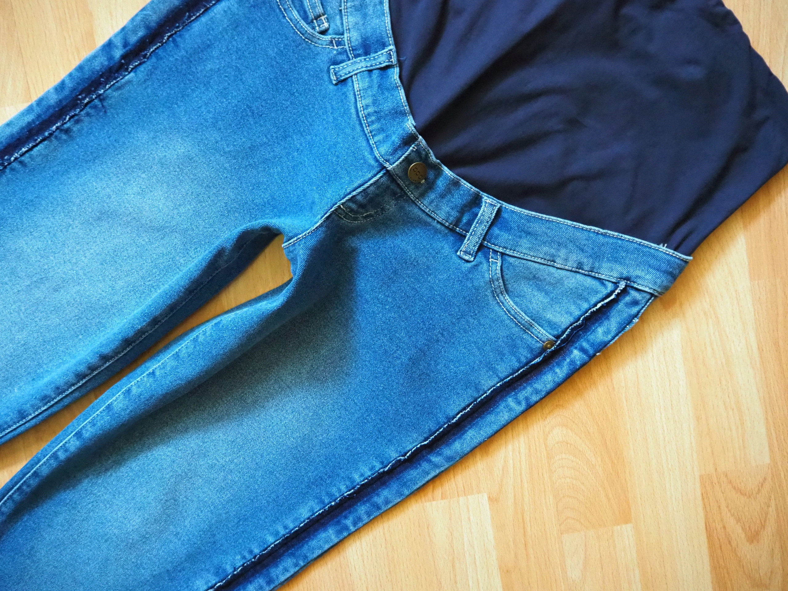 BONPRIX __PIĘKNE CIĄŻOWE SPODNIE JEANS R. 44/XXL Kolor niebieski