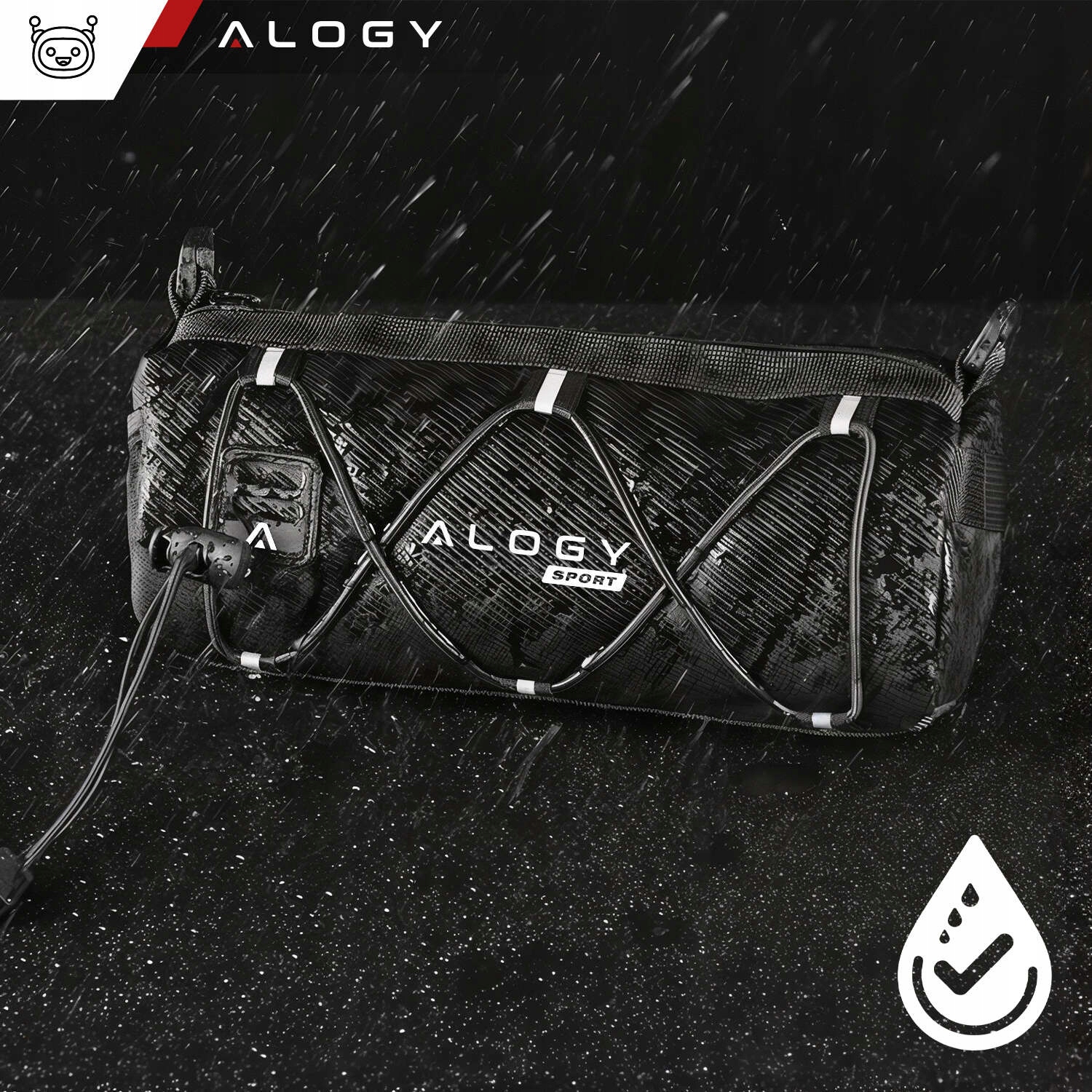 Sakwa rowerowa na rower ramę kierownicę saszetka torba pojemna 2.5L Alogy Model Uchwyt pokrowiec na ramę, kierownicę