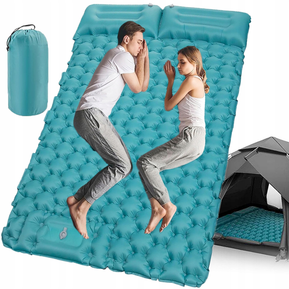 Matrace Turistická Karimatka S Polštářem Nafukovací Kemping Pumpa 200*130 CM