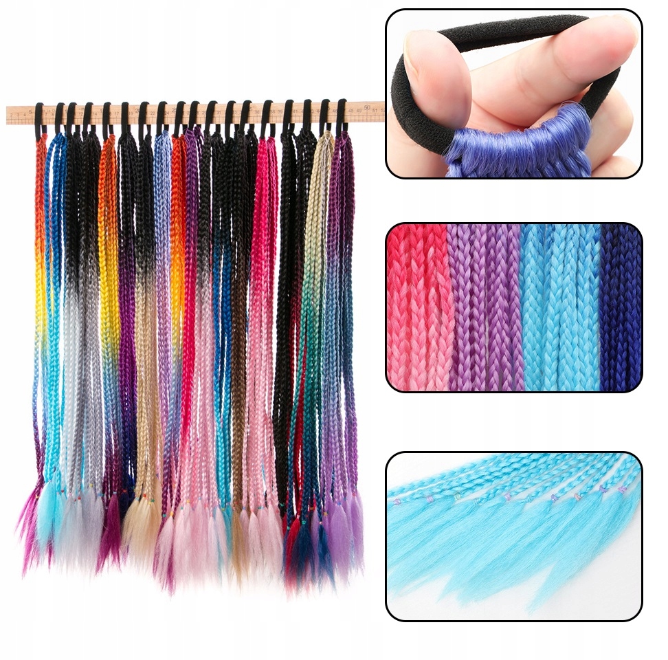 WŁOSY DOCZEPIANE OMBRE WARKOCZYKI NA GUMCE GRUBE Kod producenta MUWWLSWNG2B16