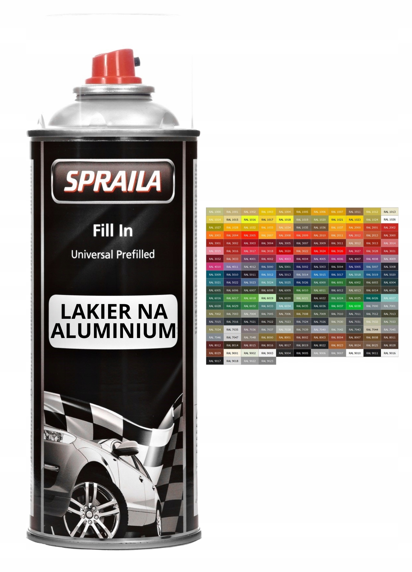 Farba W Sprayu Do Aluminium Farba Półmat Każdy Kolor Z Palety Ral 400 ML