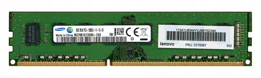 Lenovo 03T6567 M378B1G73DB0-CK0 8GB DDR3-1600Mhz non-ECC