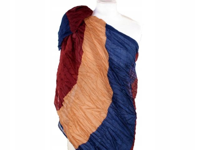 PRZEWIEWNE PAREO PLAŻOWE KOLOROWE PASY 257-48