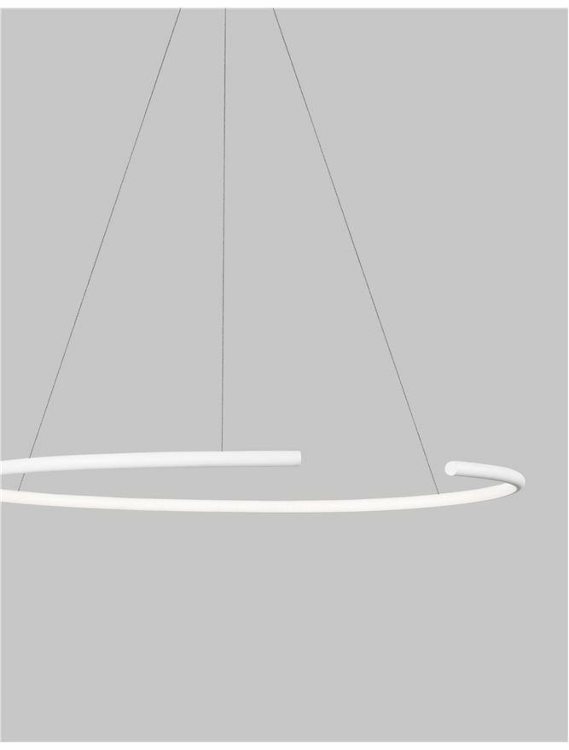 Nova Luce závěsné svítidlo Breda bílý hliník a akryl Led 30W 220V 3000K IP2