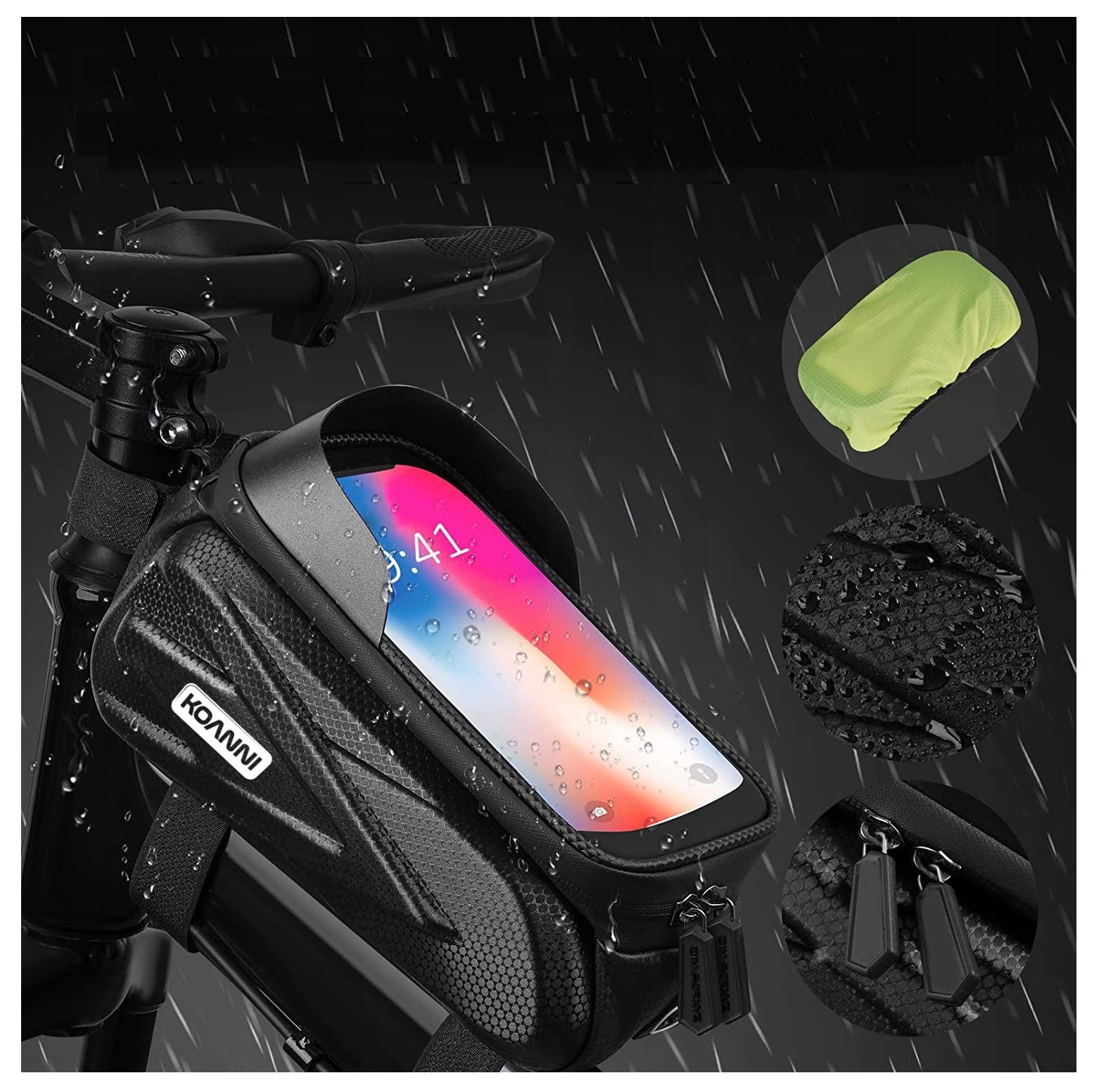 Voděodolná Taška Brašna Pouzdro Telefon Smartphone Držák Na Kolo Mtb Cross