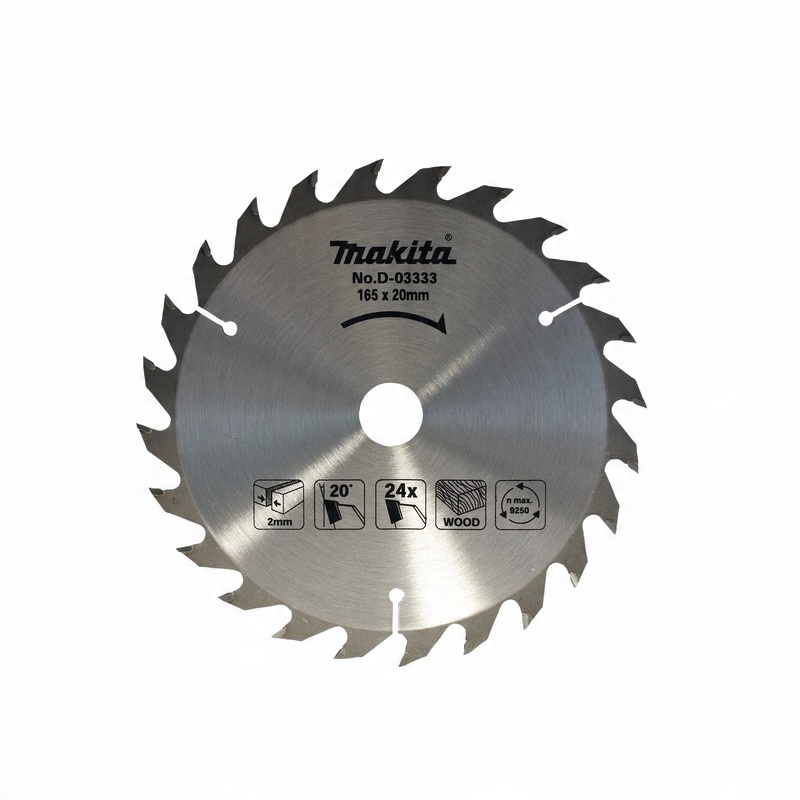 

Makita Piła widiowa do drewna tarcza 165x20MM 24Z