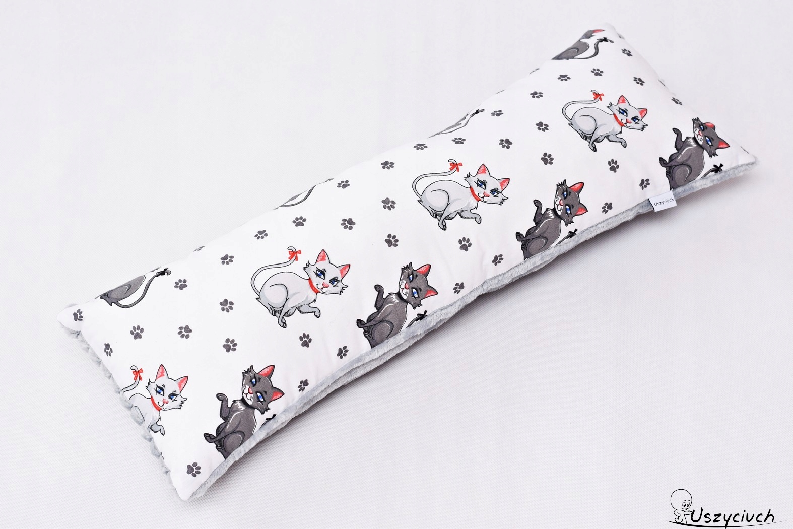 Długa poduszka wałek zagłówek ochraniacz kotki kot