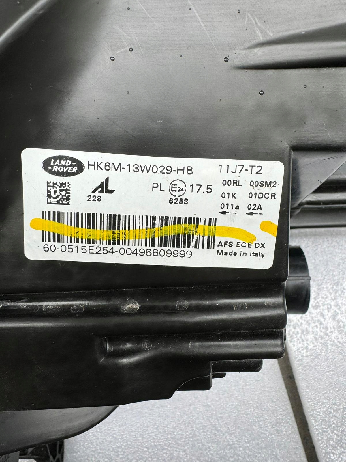 light right Range Rover Sport 13-17 Bi Xenon Led positioning black