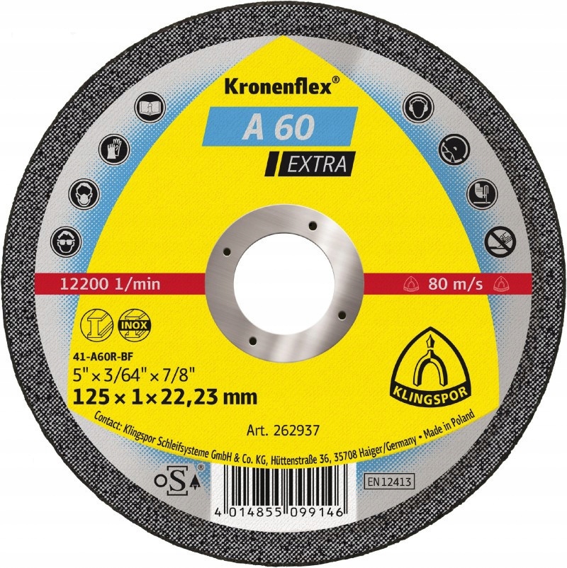 

Tarcza płaska do metalu kronenflex extra 125x1,0 K