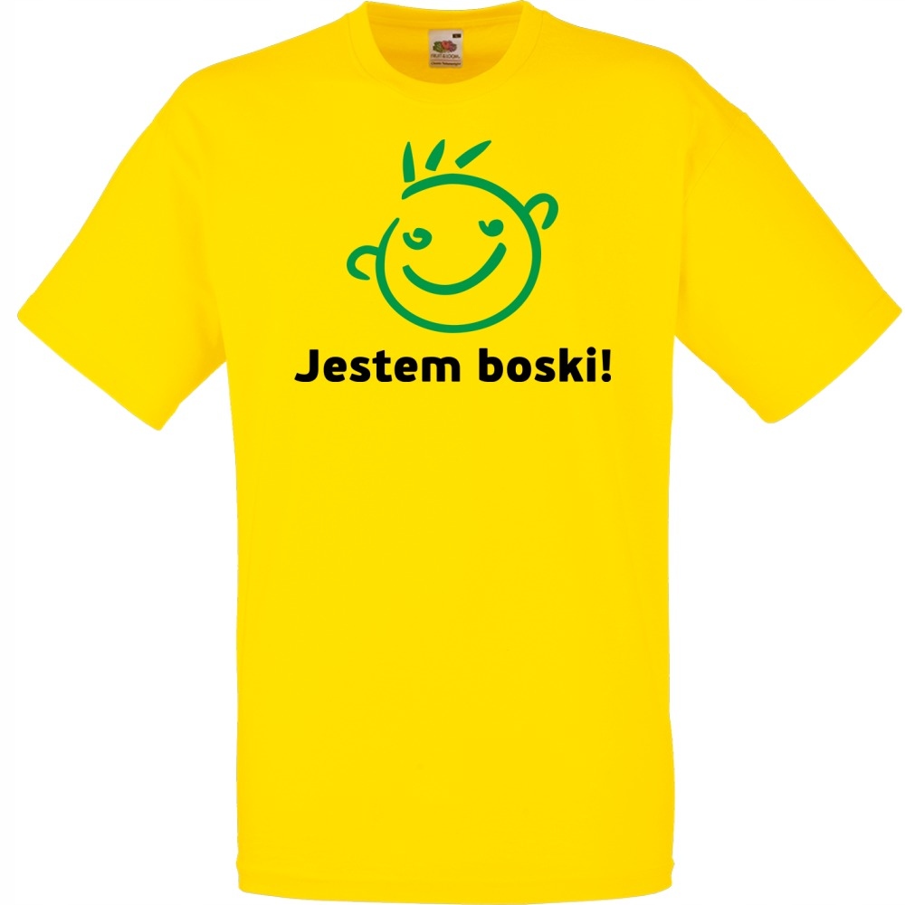 

Koszulka z nadrukiem zabawna jestem boski! XL