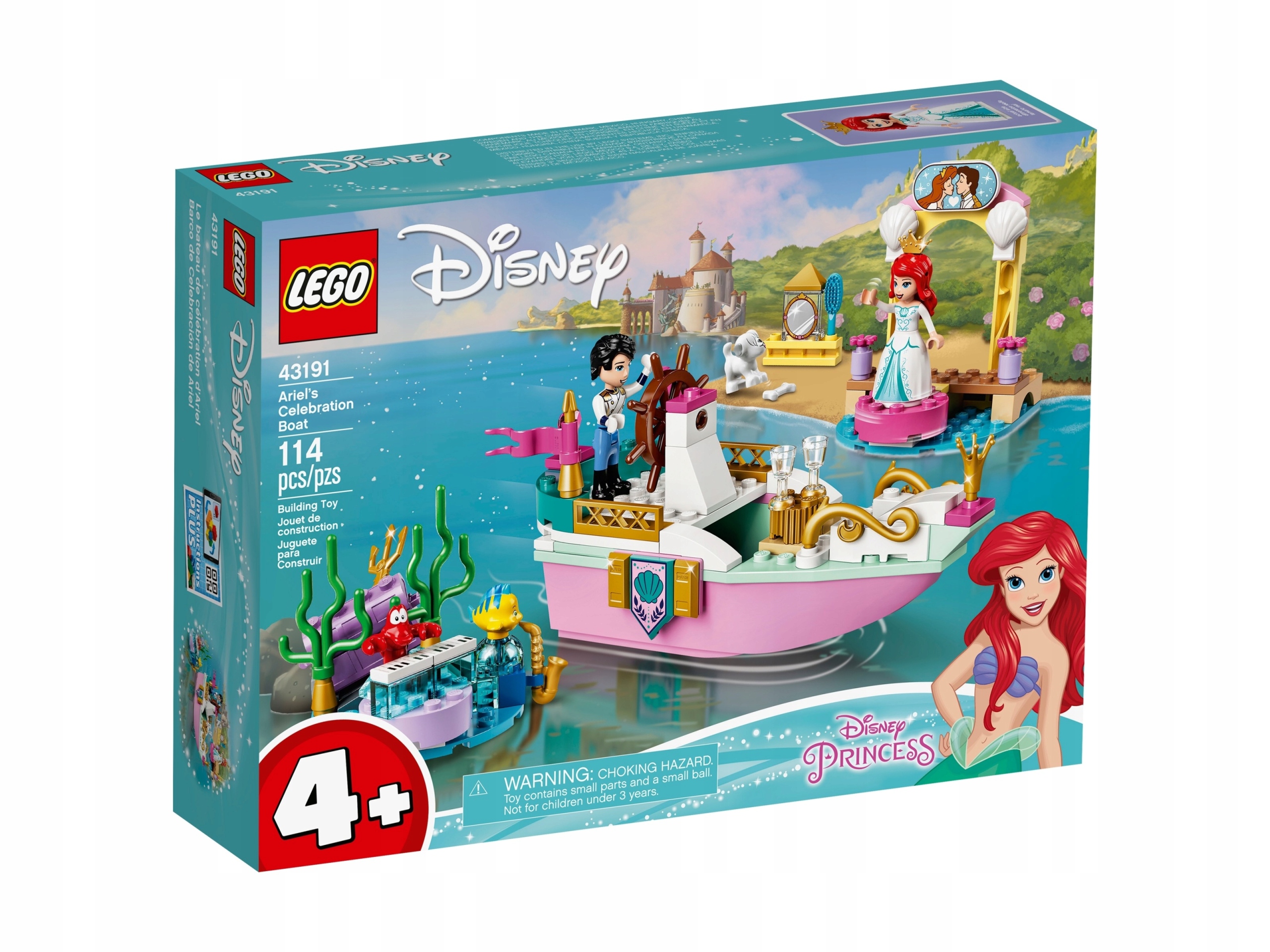 Lego Disney 43191 Świąteczna łódź Arielki Nowe