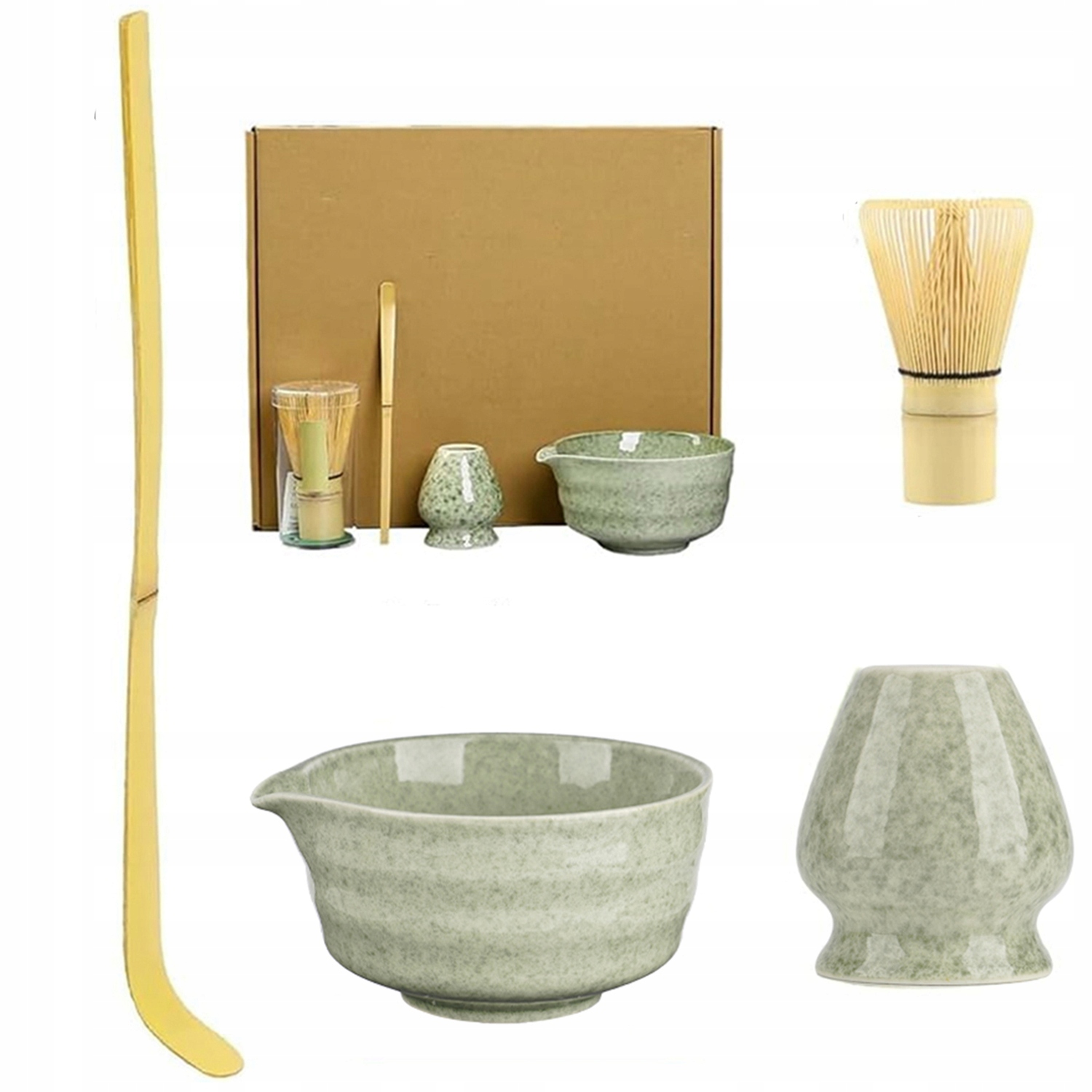 Zestaw Prezentowy Do Herbaty Matcha 4-CZĘŚCIOWY Zestaw