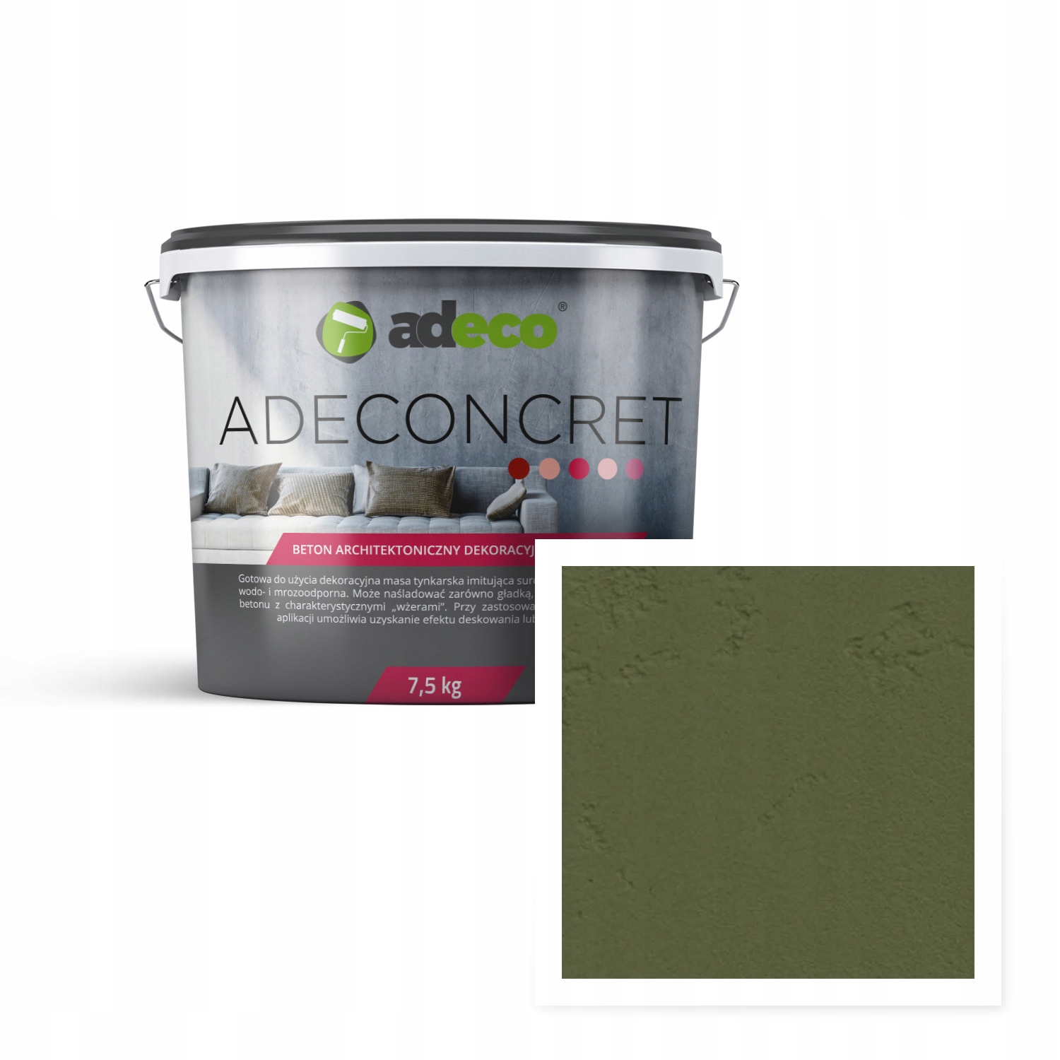 Dekorativní beton v barvě Selva Green 7,5 kg