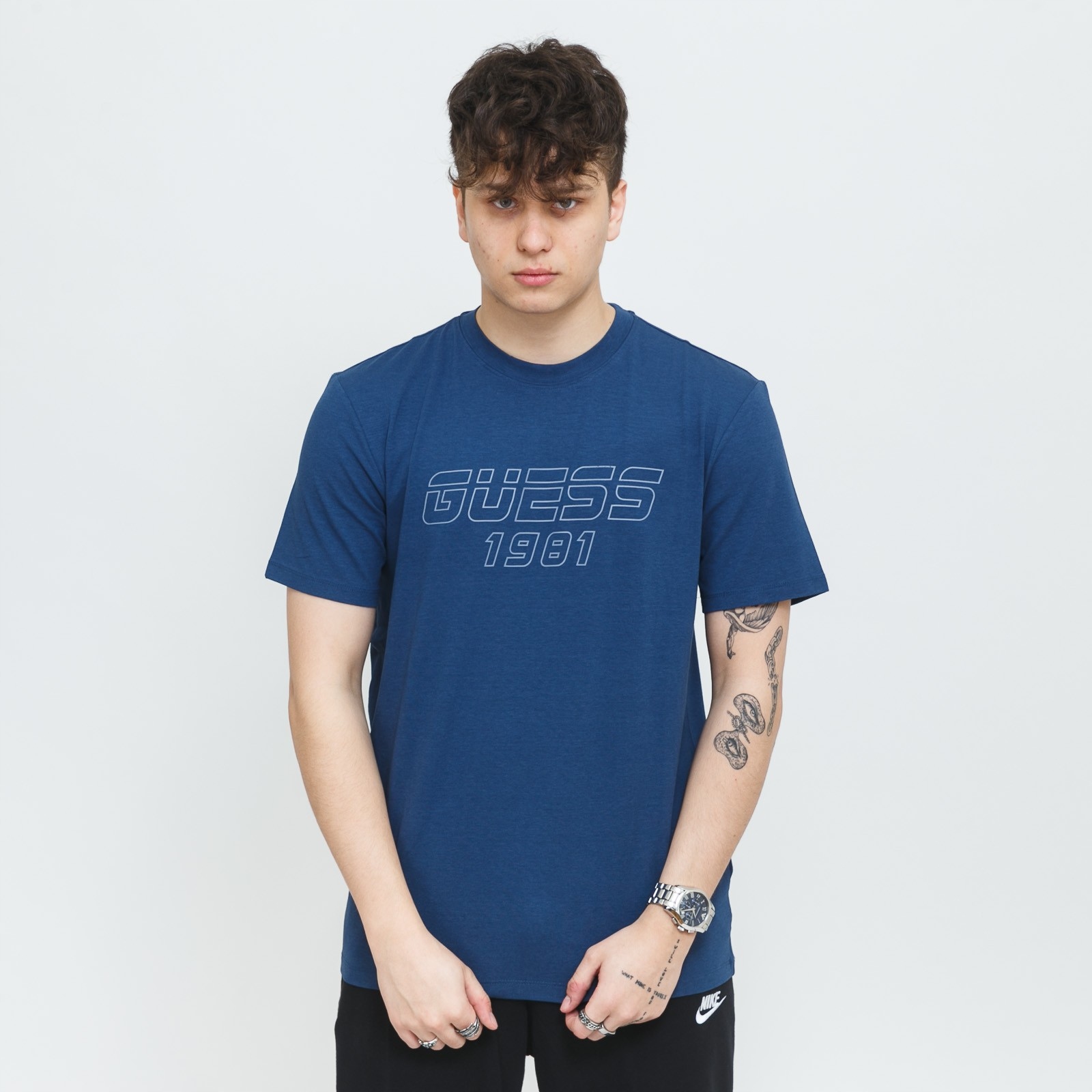 Pánské triko Guess harris ss t-shirt