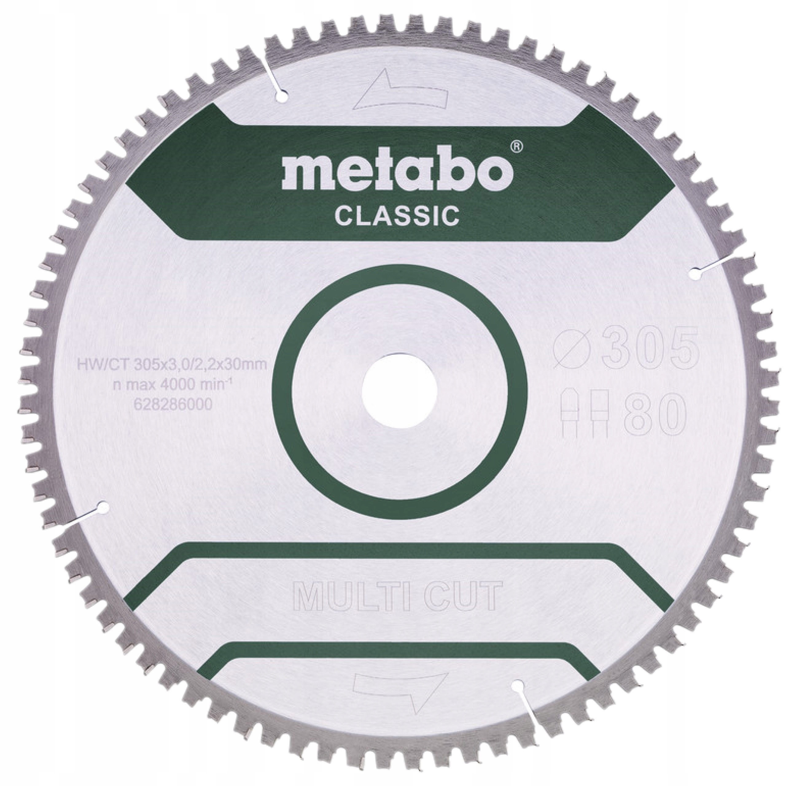 Metabo 628286000 Piła Tarczowa Uniwersalna 305x30mm Z80 Fz/tz 5°