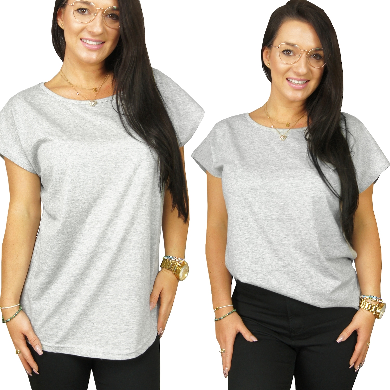

Bluzka koszulka Cotton Tshirt Top Gładka Basic 3XL