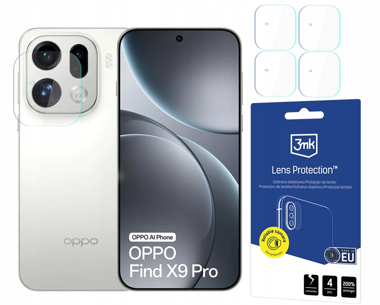 3MK Sklo na objektív Lens pre Oppo Find X9 Pro 4ks