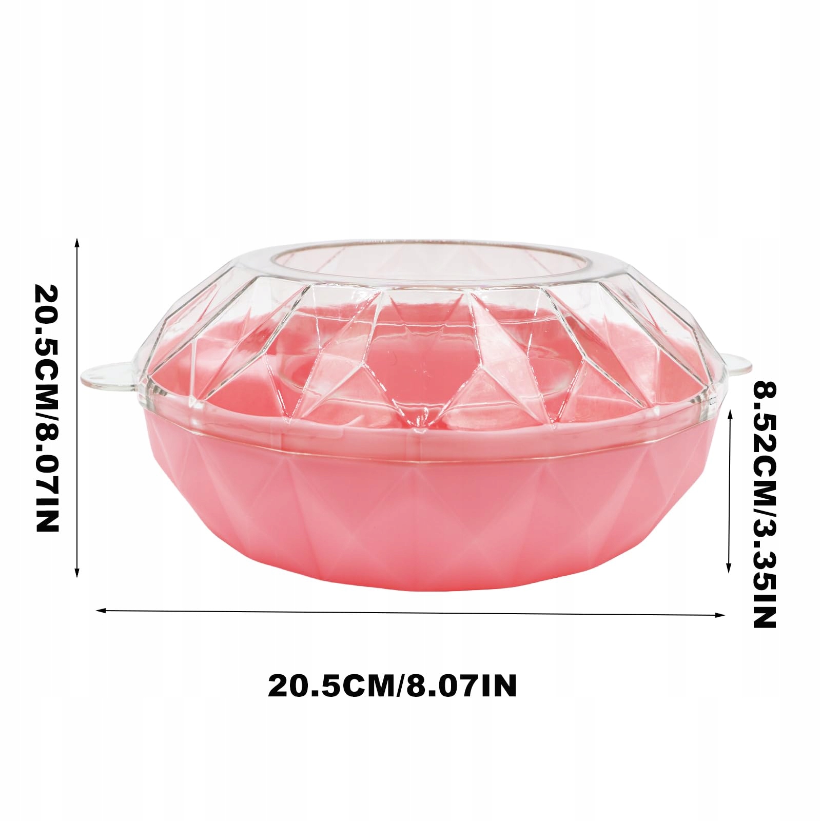 Xzyden Miska Przekąskowa Z Pokrywką 4 Przegrody Do Kubka 40oz Różowa — miniatura 2