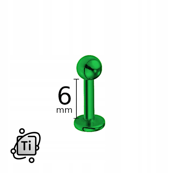 

Labret Tytanowy szmaragdowy 1,2/6/3mm