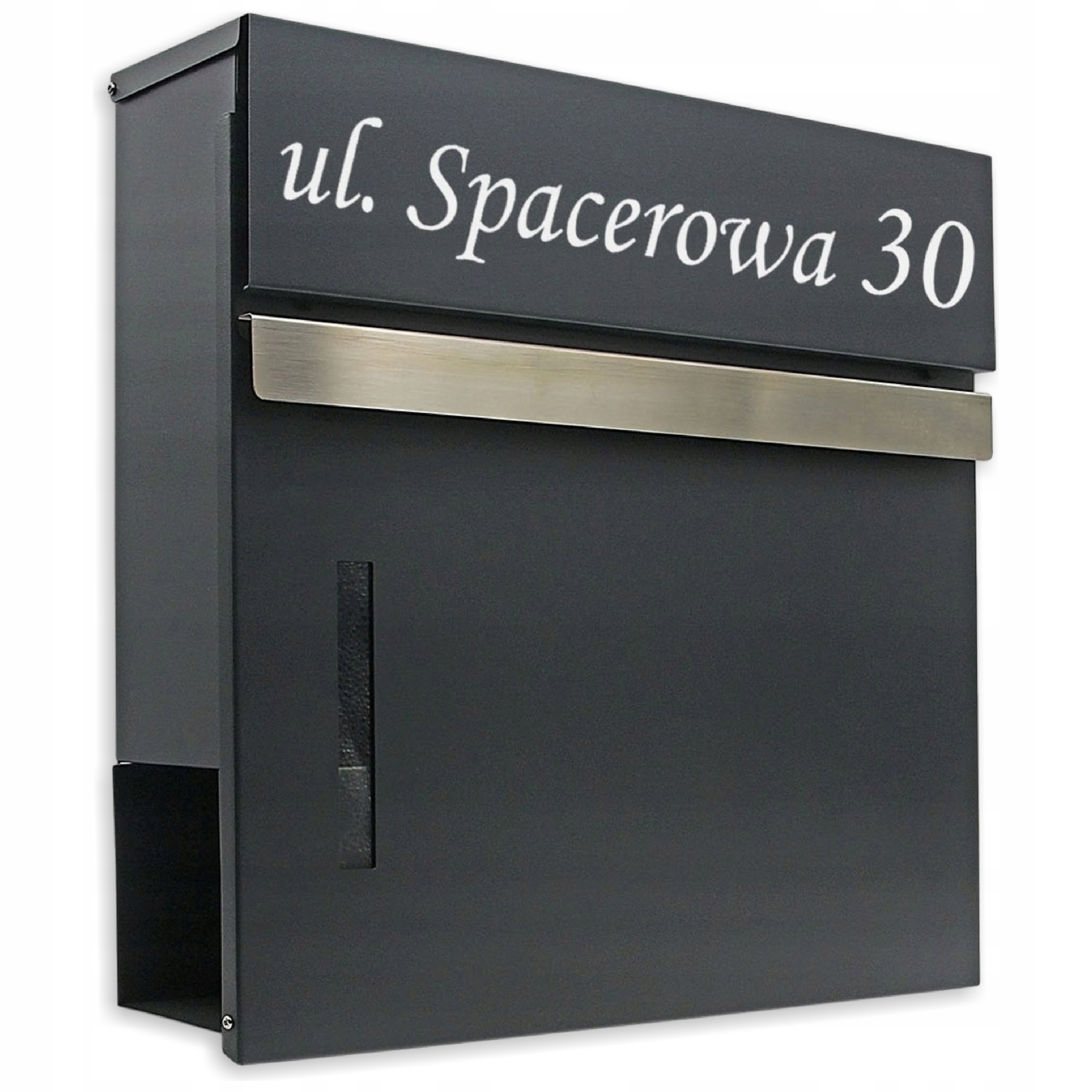 Poštovní schránka Poštovní schránka s Číslem Domu Adresou Antracit Uv Vhazovač