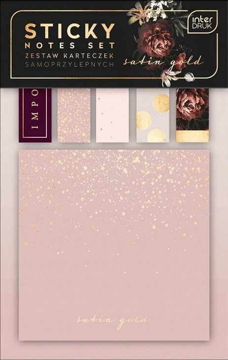 

Karteczki Samoprzylepne Zakładki Zestaw Satin Gold