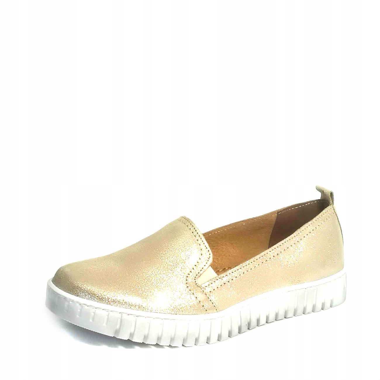 Dámské kožené polobotky Lan-Kars H90-240 Přírodní Kůže