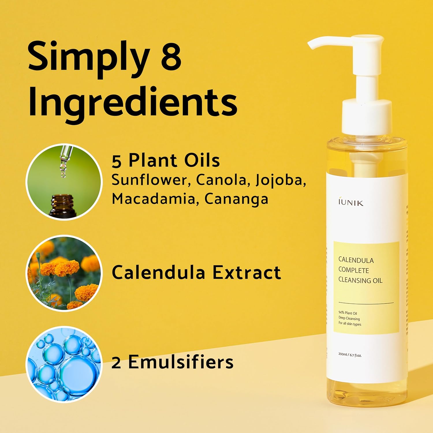 iUNIK Calendula Complete Cleansing Oil Olejek nagietka do demakijażu 200ml Marka iUNIK