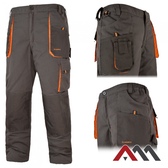 SPODNIE ROBOCZE DO PASA POTRÓJNE SZWY R.50 Rodzaj spodni do pasa