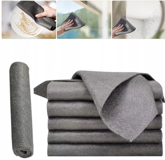 Ścierka mikrofibra (mikrofaza) Frusde szary