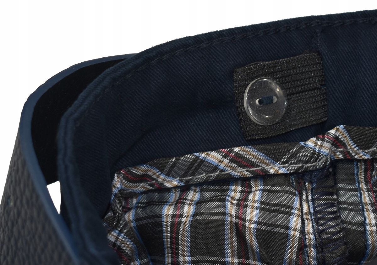 CEST Granatowe SPODNIE Wizytowe Elastyczne Chinosy z paskiem - 152/158 Rozmiar (new) 158 (153 - 158 cm)