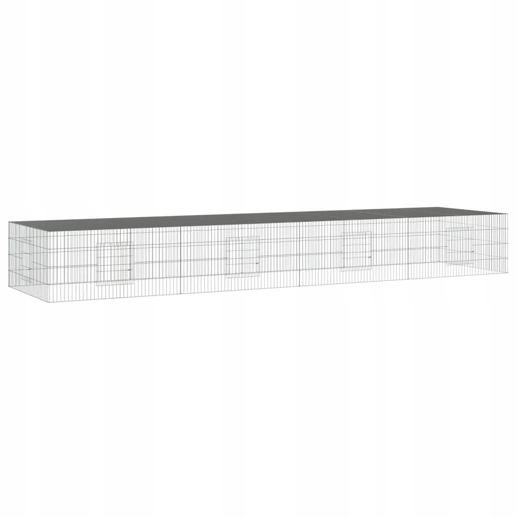 Levně Klec pro králíky 433x109x54, stříbrná