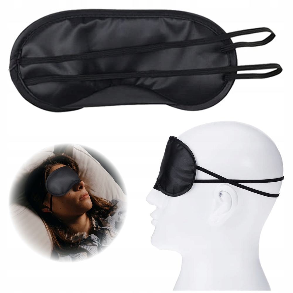 OPASKA MASKA MASECZKA NA OCZY ZDROWY SEN DO SNU SPANIA PODRÓŻY MIĘKKA Materiał dominujący poliester