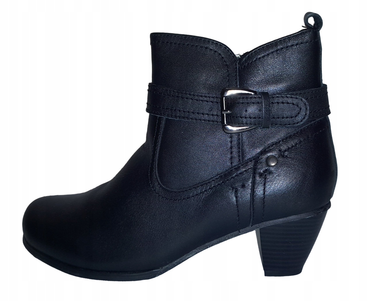 Wildflower černé dámské kotníkové boty z přírodní kůže na zip, velikost vel.