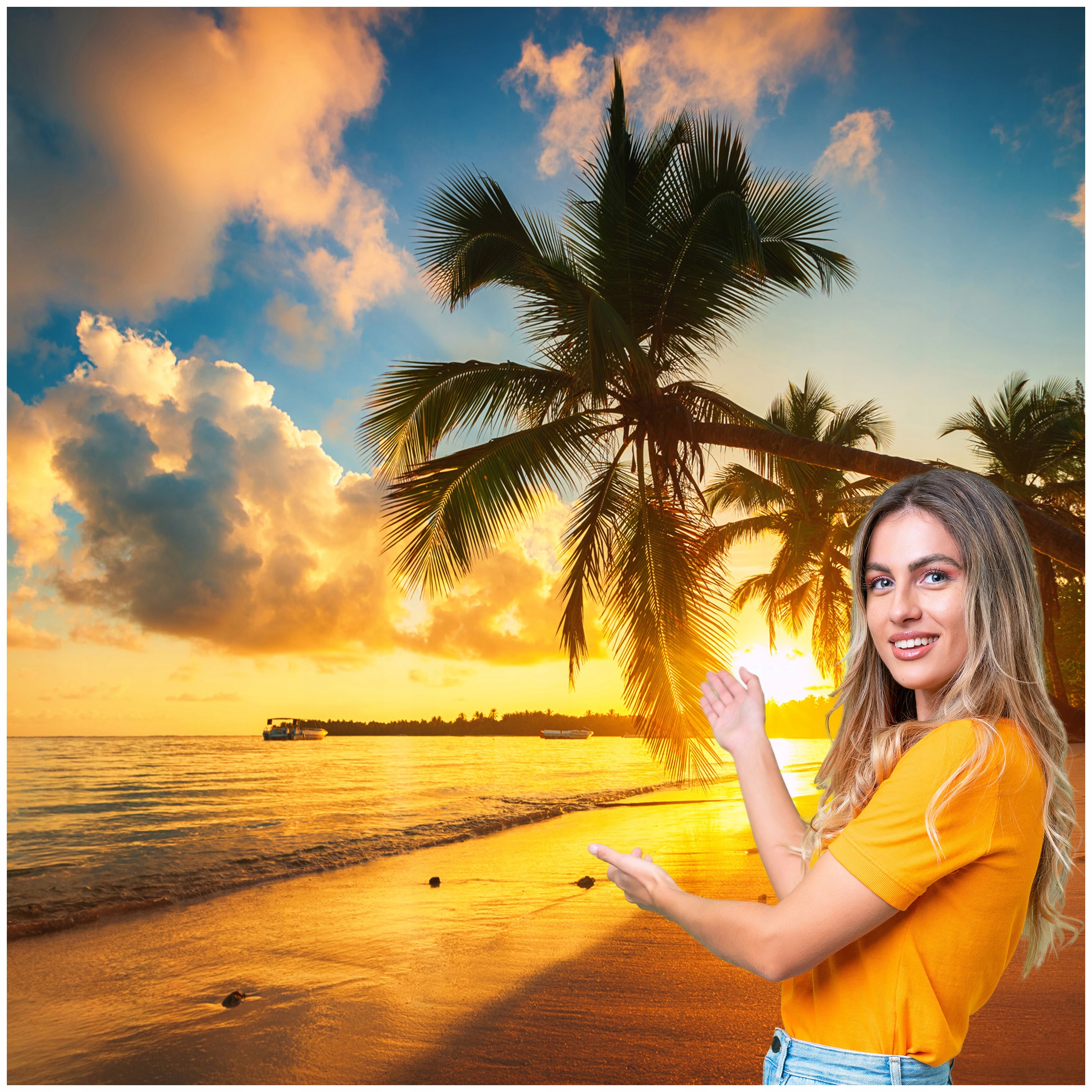 Fototapeta Salon Spálňa Pláž More Slnko Palmy 490x260 PMSP02F