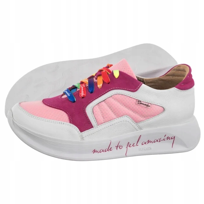 Dámské tenisky na platformě Maciejka Růžové+Bílé 06873-15