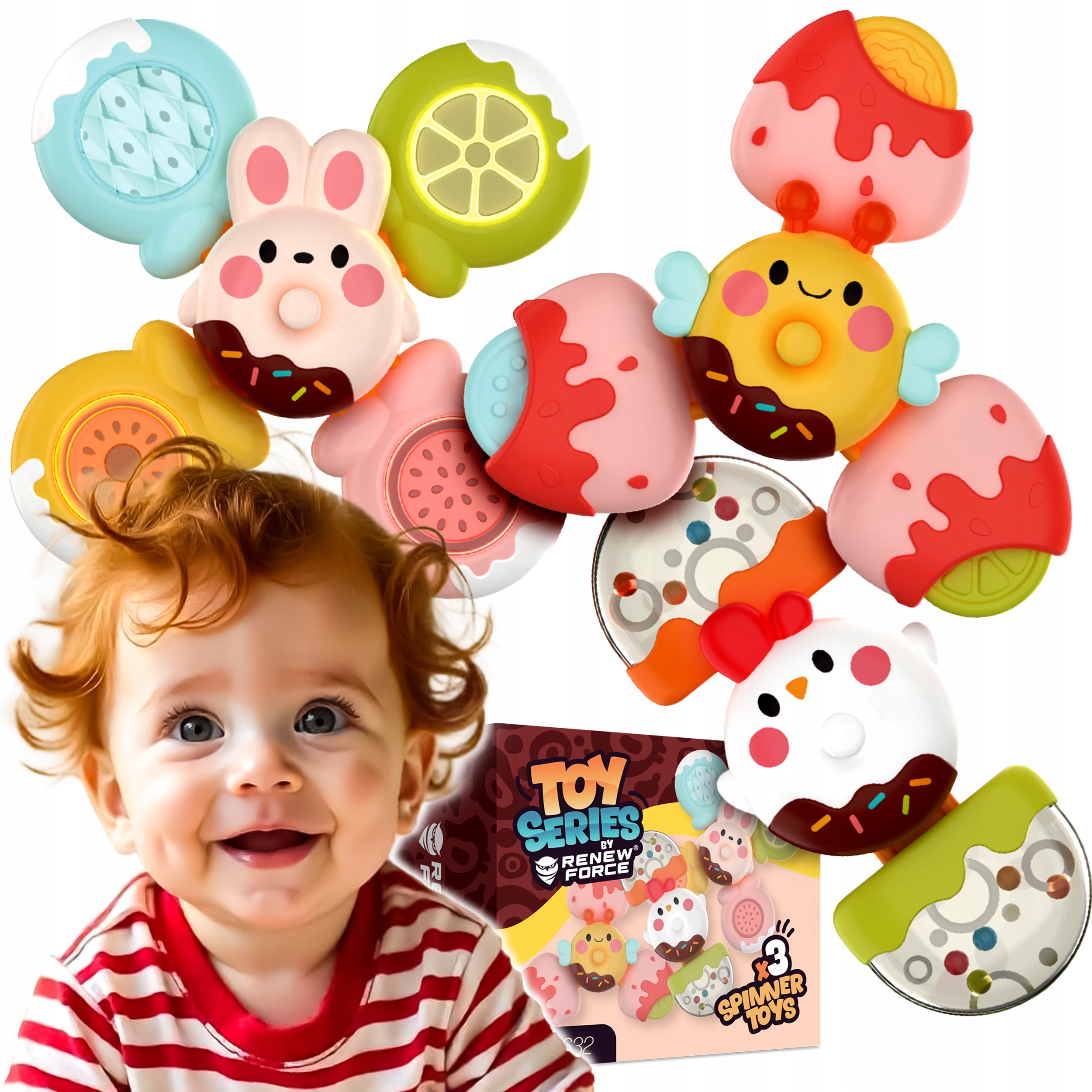 ДЕТСКАЯ СЕНСОРНАЯ ИГРУШКА ДЛЯ ВАННЫ FIDGET SPINNER С ПРИСОСКОЙ 3 ШТ.